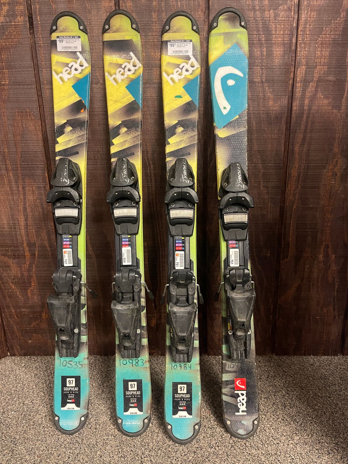 Head Souphead Twin Tip Kids Skis + Tyrolia Bindings