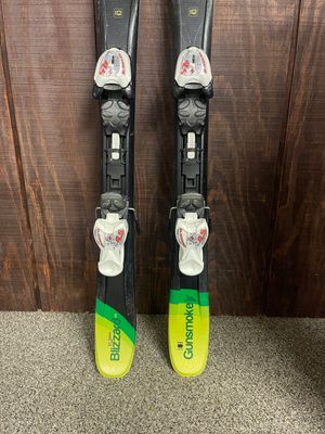 Used Blizzard Gunsmoke Jr. Kids Skis + Blizzard IQ 7 Demo Bindings