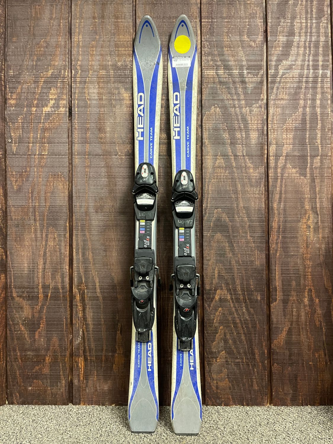 Head Team Carve Kids Skis + SP 4 Bindings, 117cm