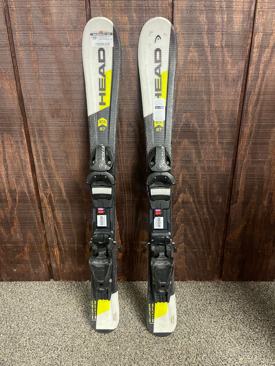 Head Supershape Team Era 2.0 Kids Skis + Sympro 4.5 Bindings 77cm
