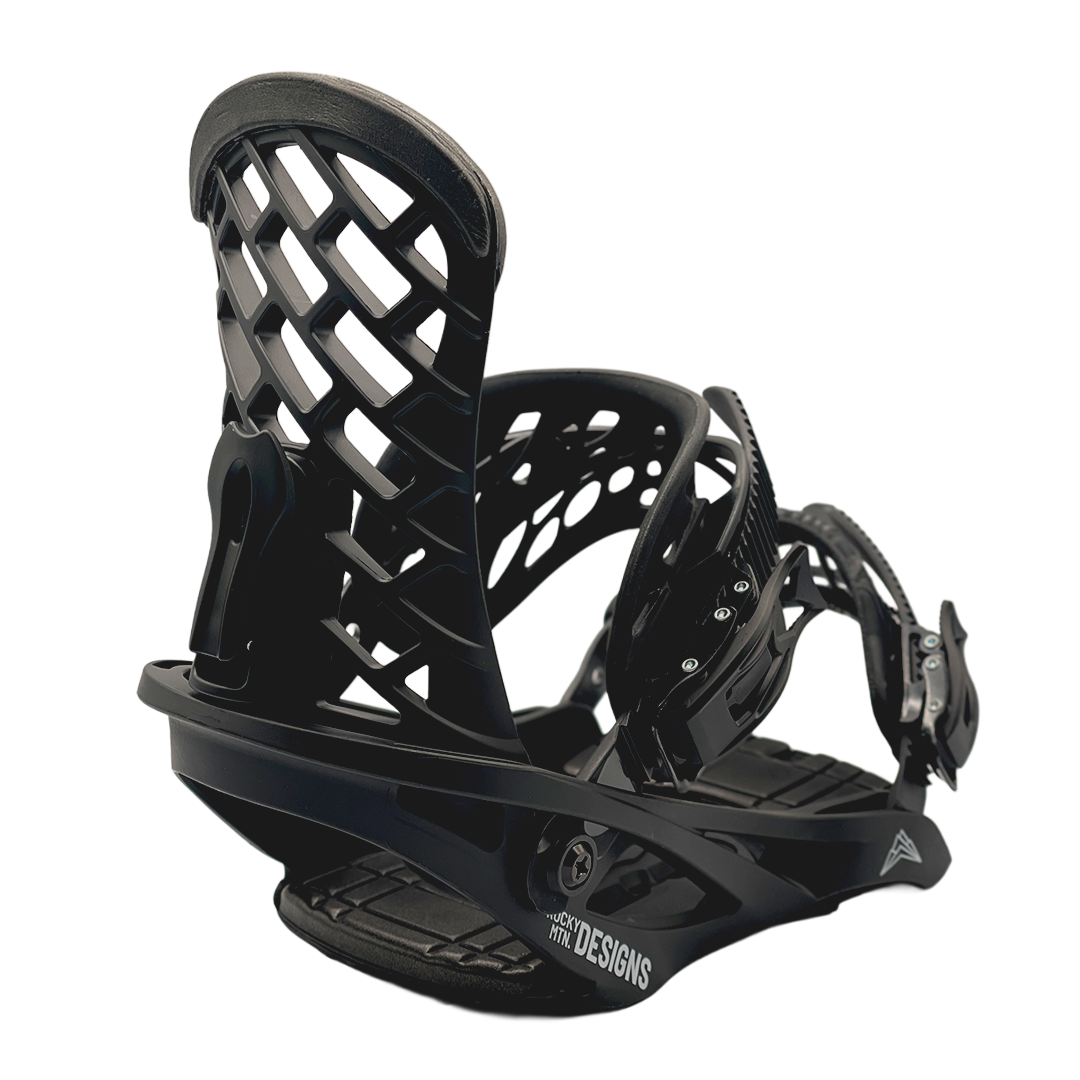 NEW 2025 RMD Peak Pro Snowboard Bindings, Color: Black Straps, Size: S/M