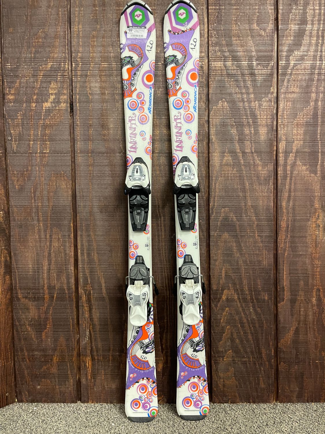 Nordica Infinite Kids Skis + Marker 4.5 Bindings, Size 120cm