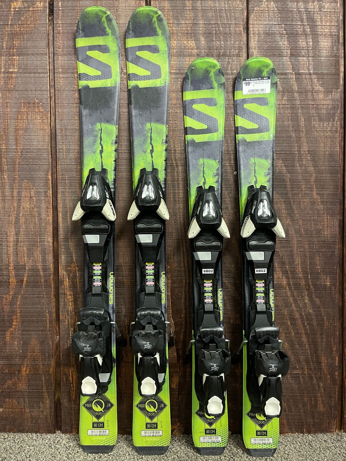 Salomon QST Max Jr. Skis + EZK 5 Bindings, Size 80 cm