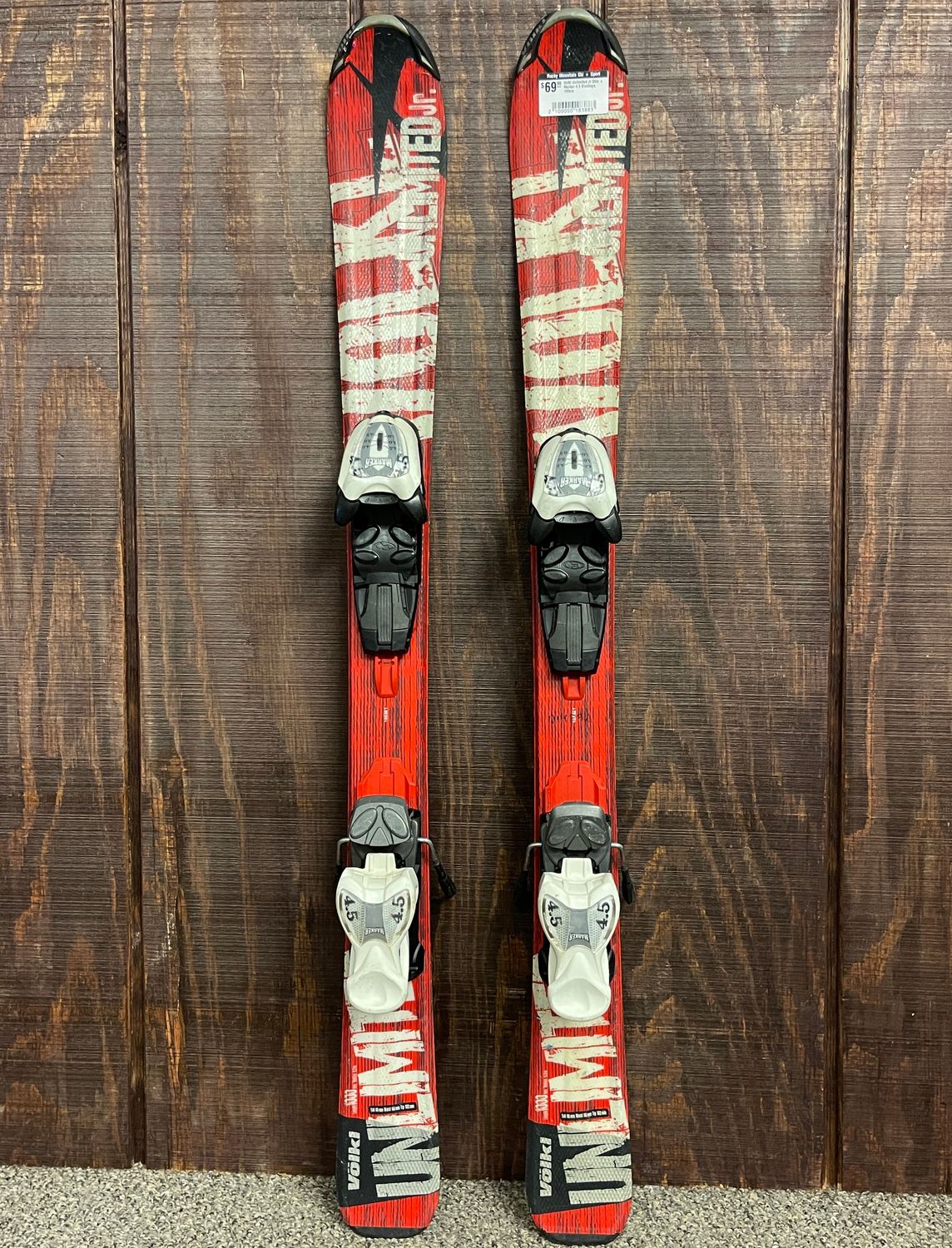 Volkl Unlimited Jr Skis + Marker 4.5 Bindings, 100cm