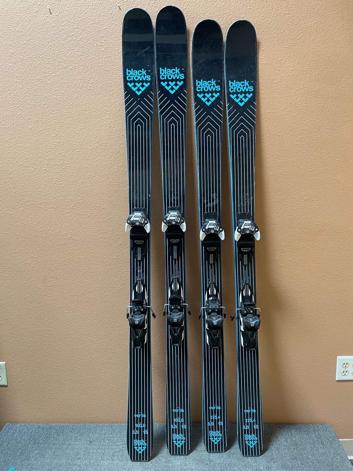 Used 2022 Black Crow Vertis Skis + Warden 11 Bindings