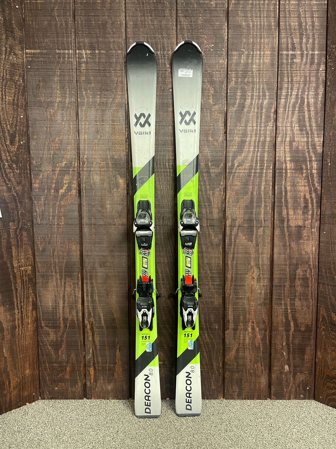 Used Volkl Deacon 8.0 Skis + Marker FDT 10 GripWalk Bindings