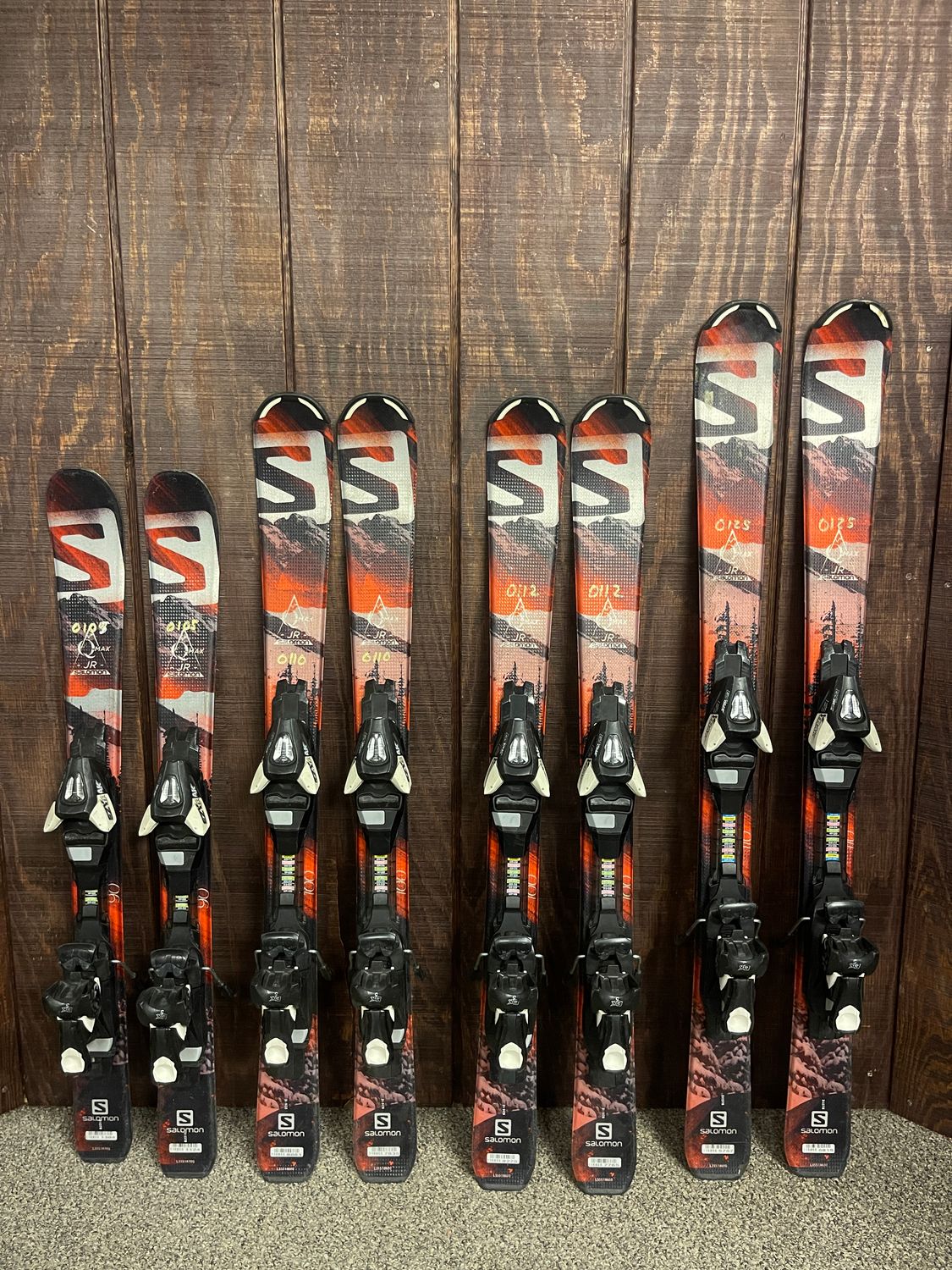 Used Salomon QST Max Jr. Skis + EZK Trak 5 Bindings
