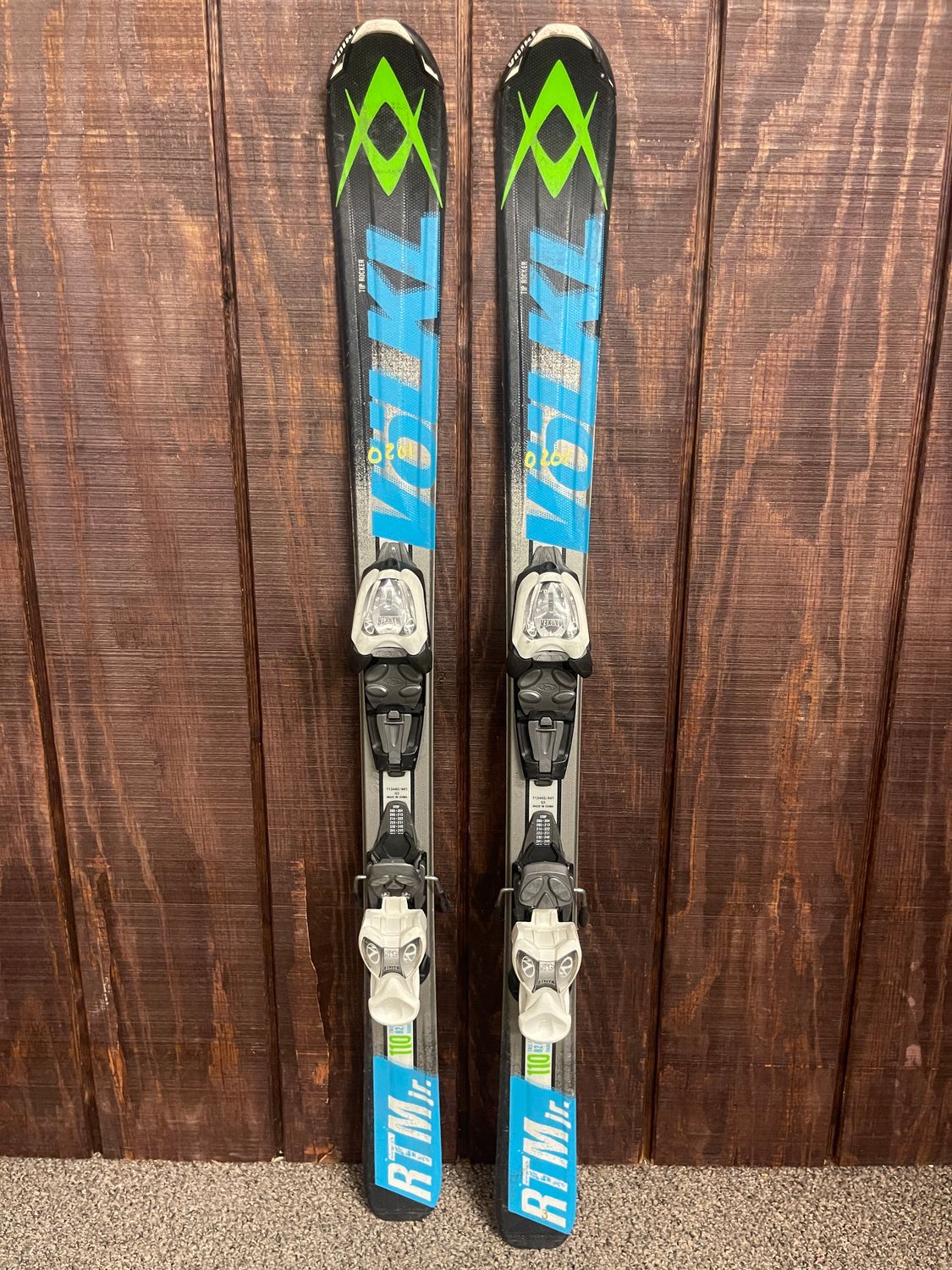 Used Volkl RTM Jr. Kids Skis + Marker 4.5 Bindings, 110cm