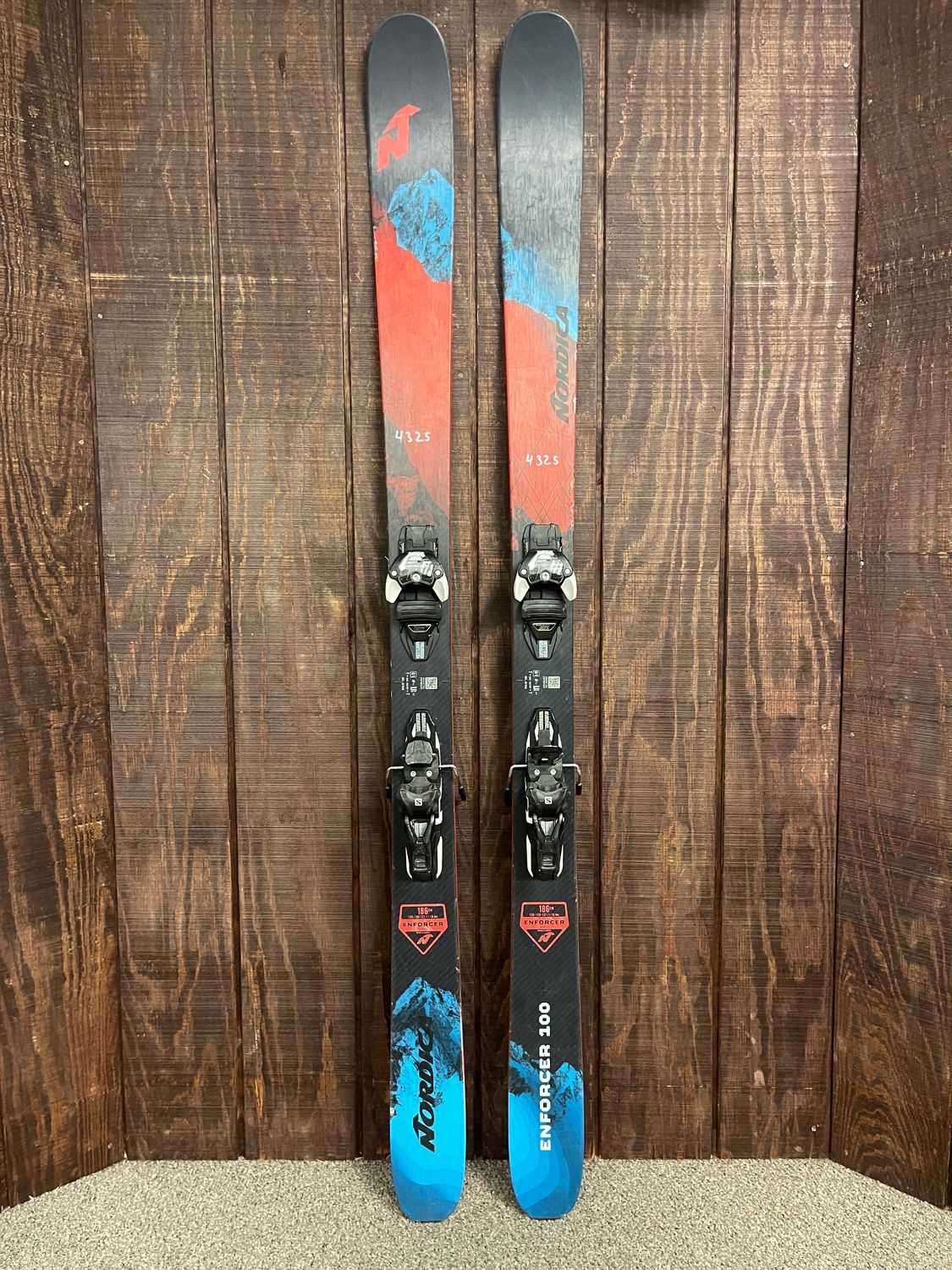 Used 2021 Nordica Enforcer 100 Skis + Warden 11 Bindings 185cm