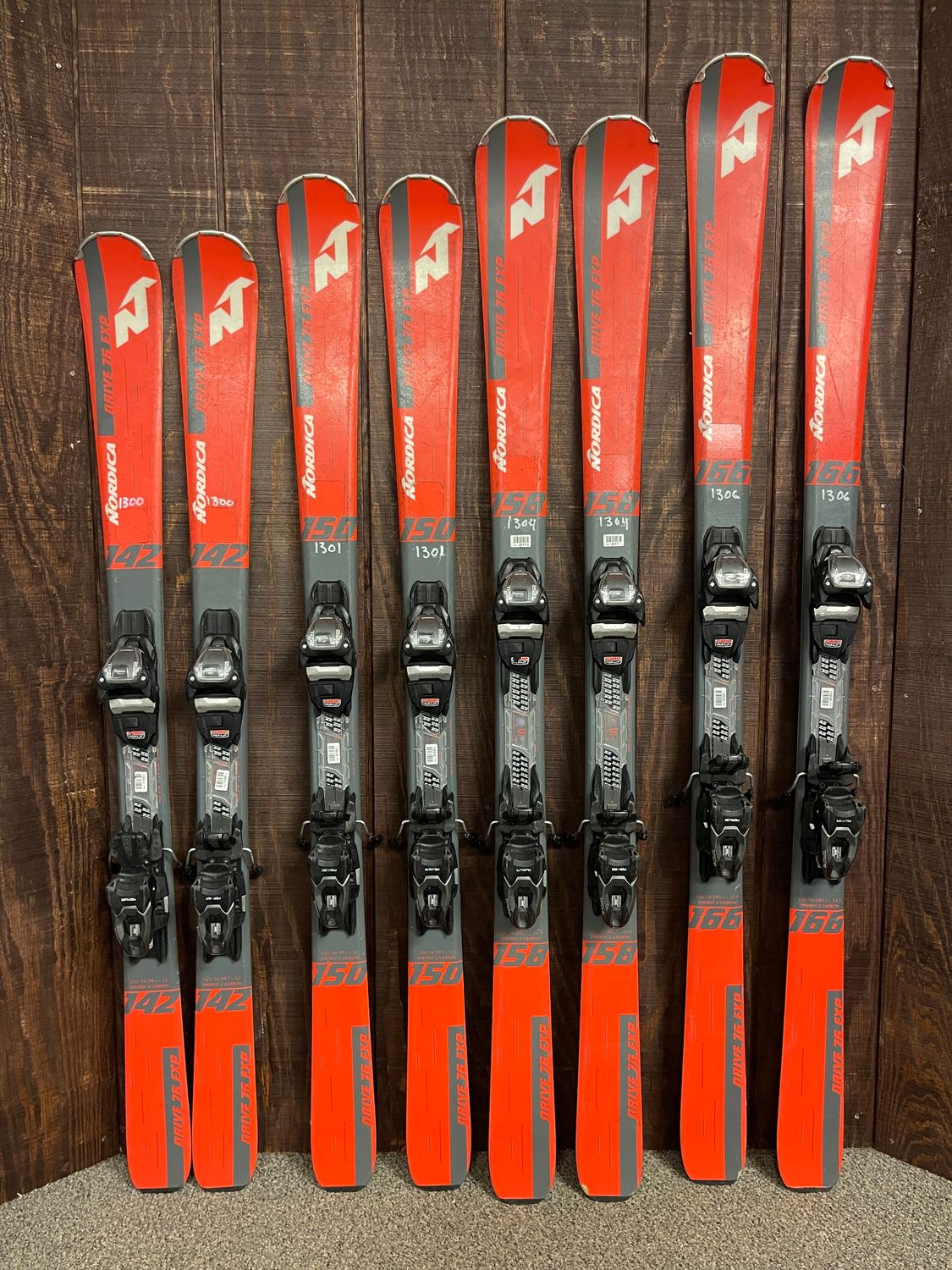 Used Nordica Drive Skis + TP2 10 Demo Bindings