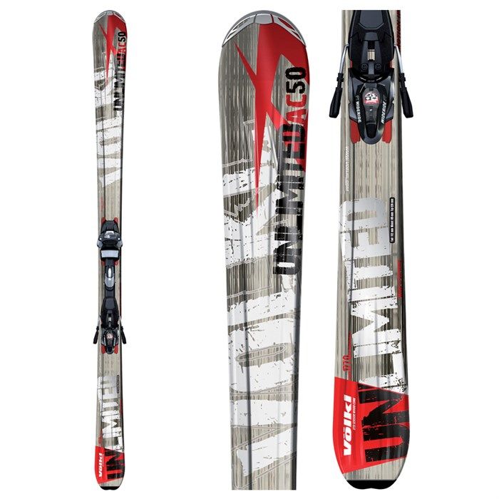 Volkl Unlimited AC50 Skis + Marker Wide Ride Bindings 177cm