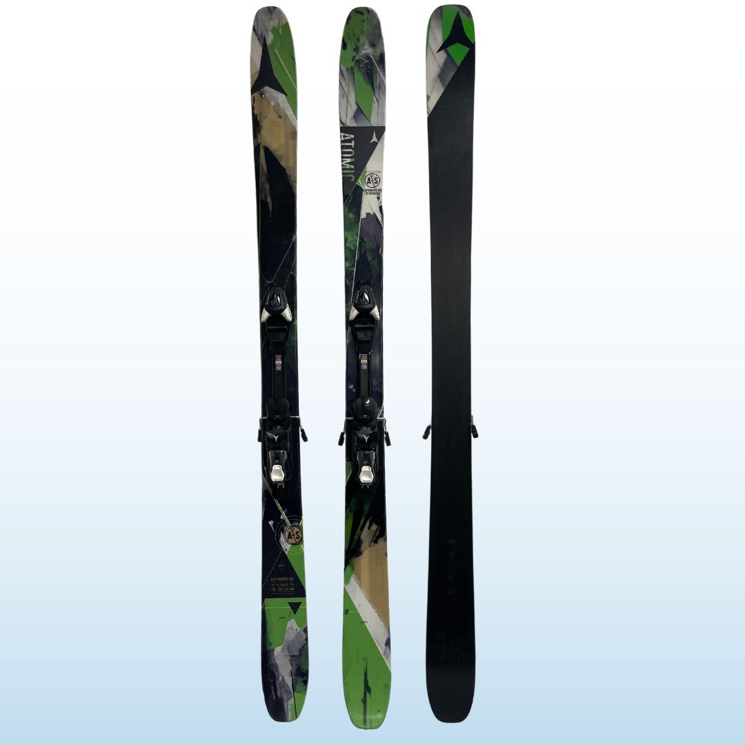 Used Atomic Automatic Skis + XTE10 Demo Bindings, 180cm