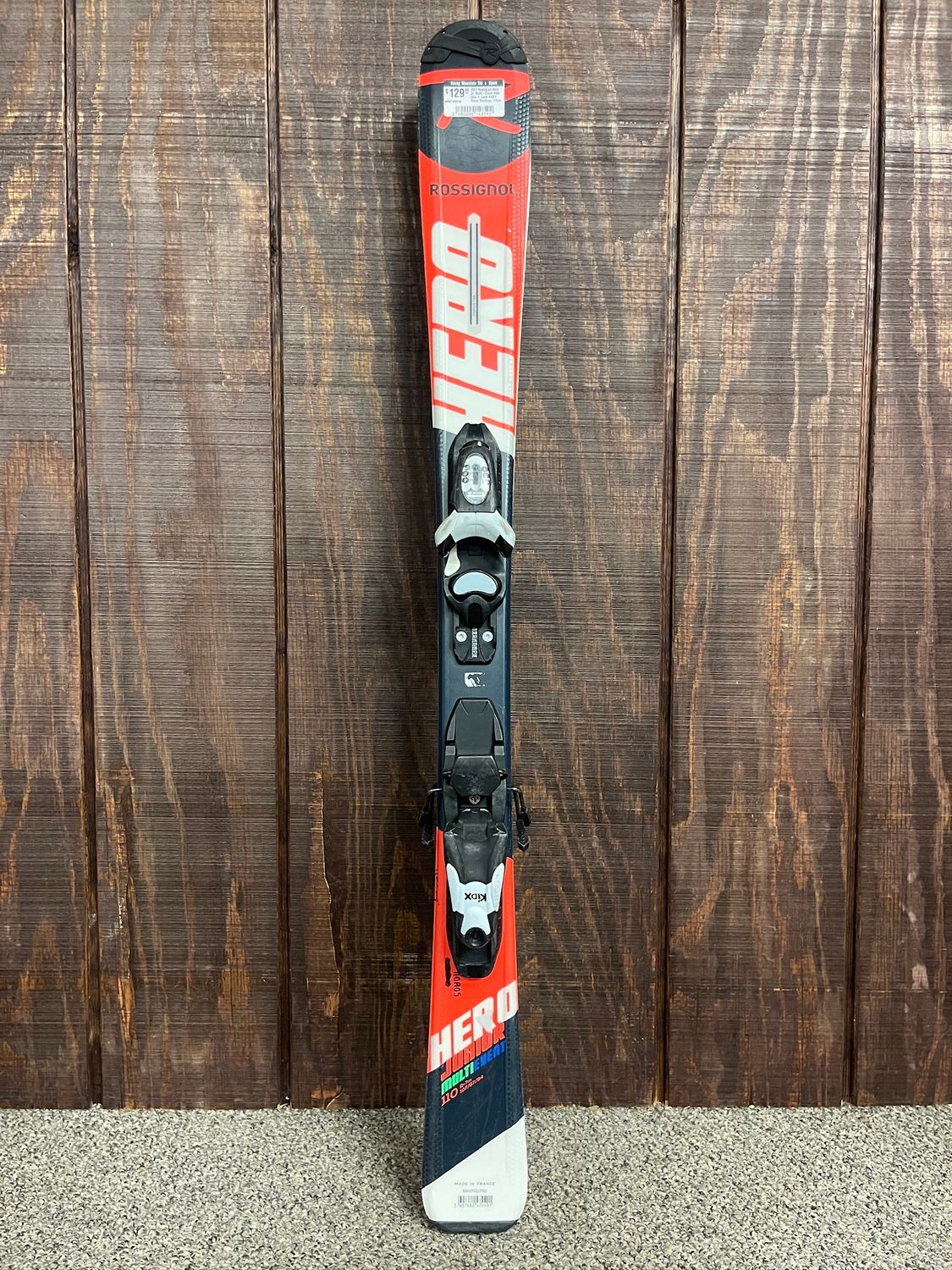 2021 Rossignol Hero Jr. Multi-Event Kids Skis + Look KidX4 Demo Bindings 110cm