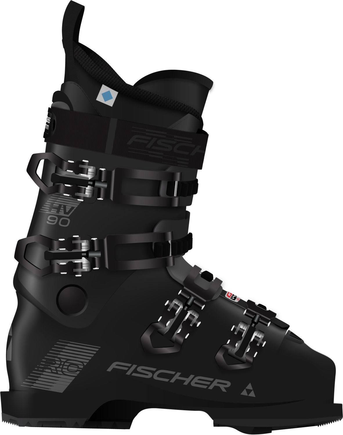 2024 Fischer RC4 XTR 90 Adult Ski Boots, Size 30/30.5