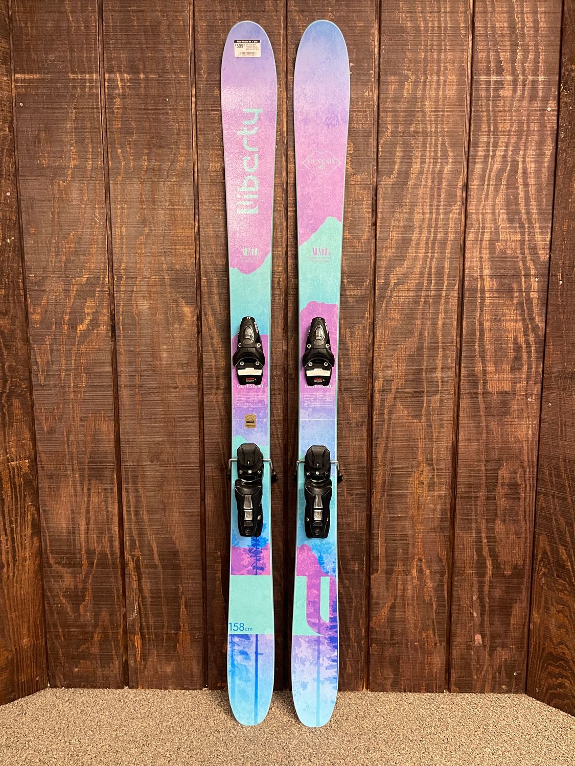 New 2023 Liberty Genesis 90 Skis + Look NX11 Bindings (Boot size 23.5-26.5), 158cm
