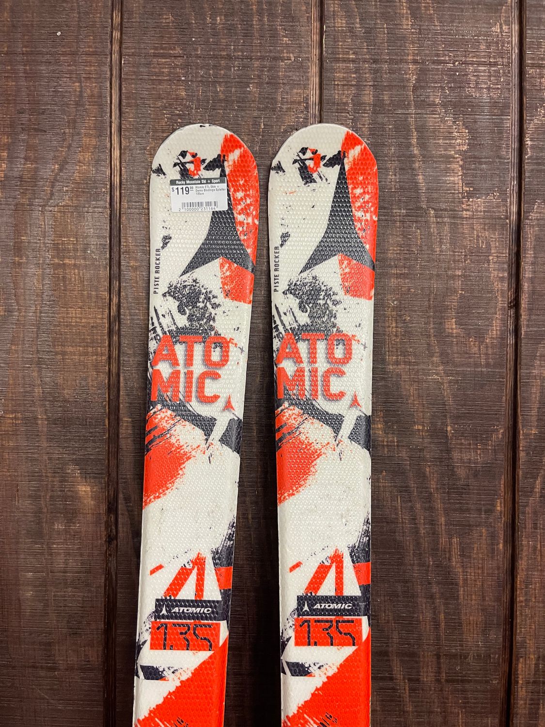 Ski Atomic ETL 170 Cm + Fixations Tyrolia 10 - Ex-location, Blanc