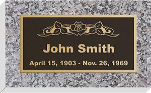 Bronze 16" x 8" Plaque with 20x12x4 Base