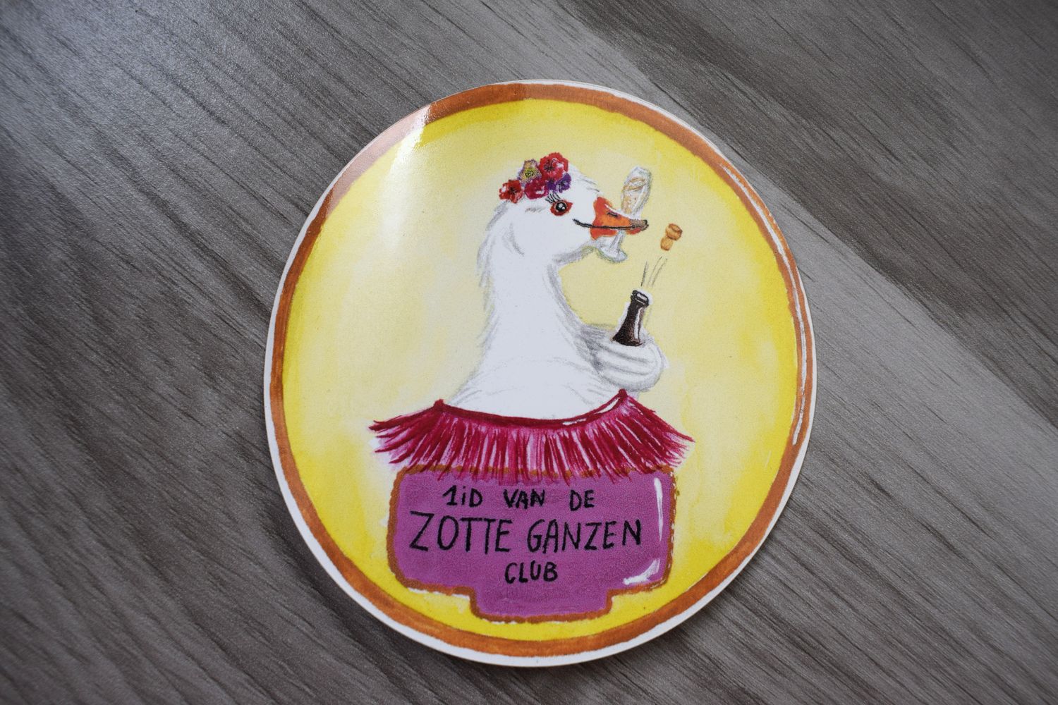 Sticker zotte ganzen