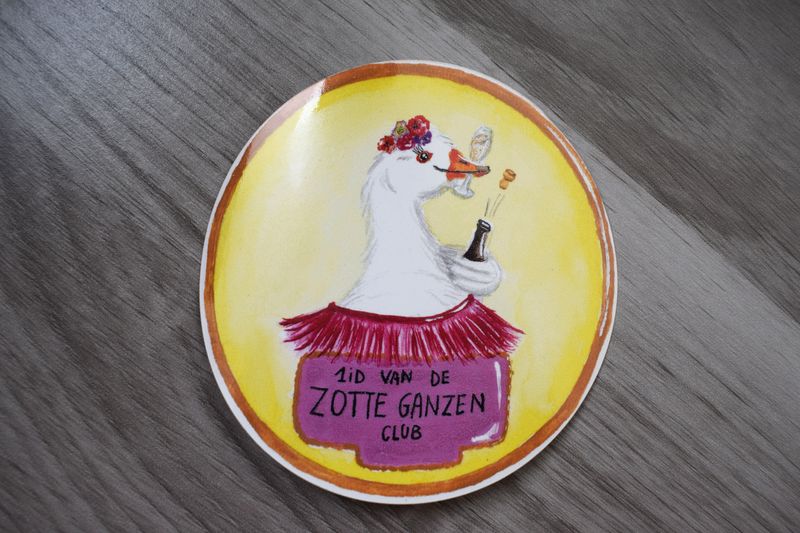 Sticker zotte ganzen