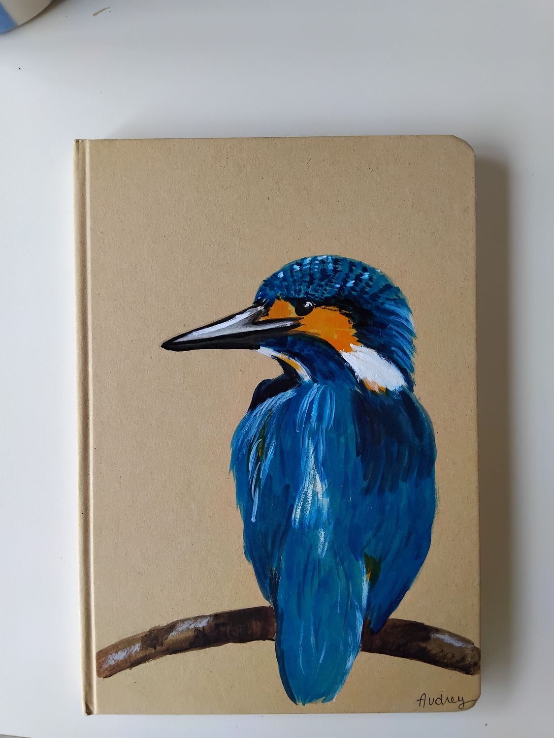Schrift met ijsvogel