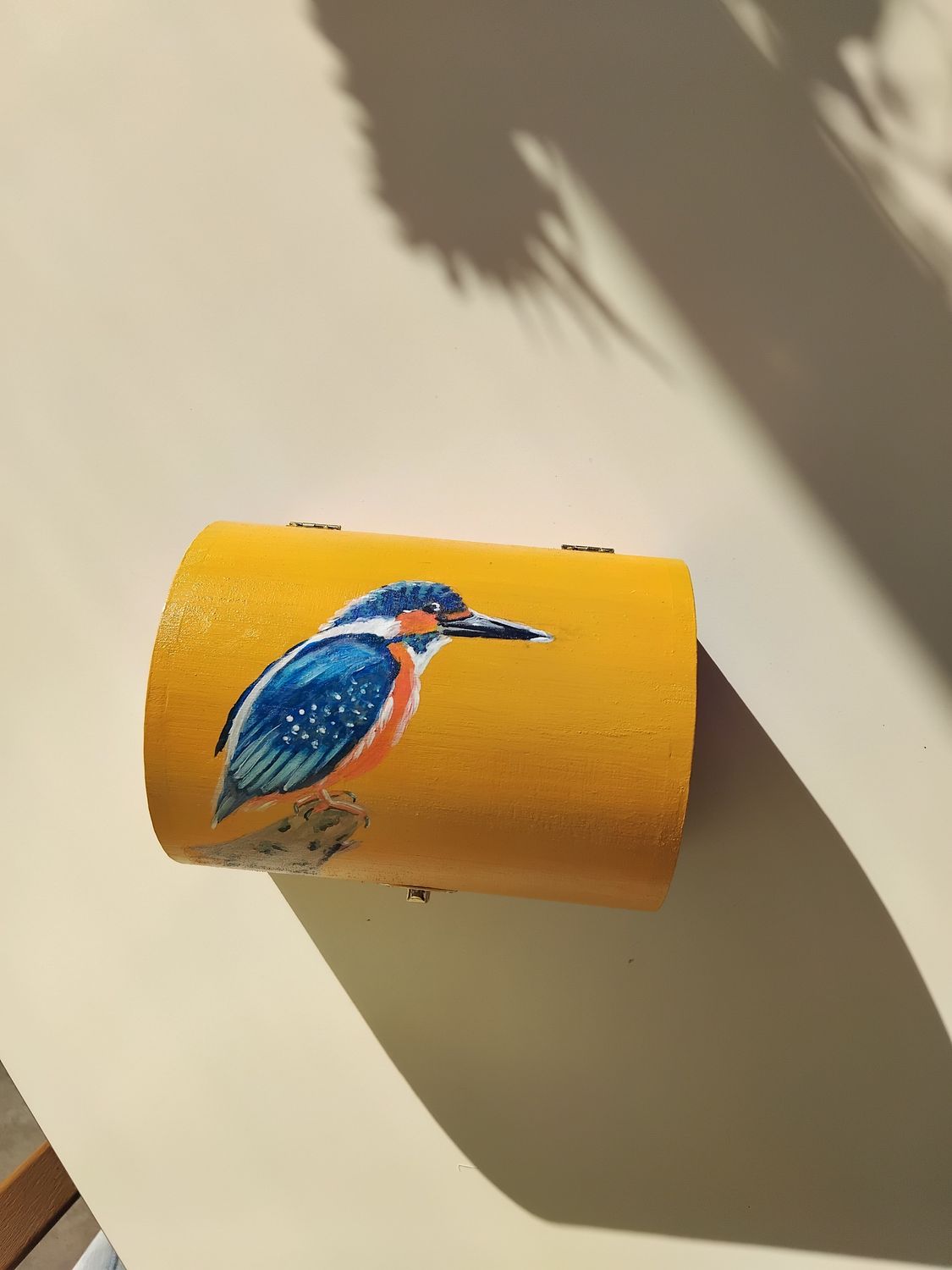 Kistje met ijsvogel