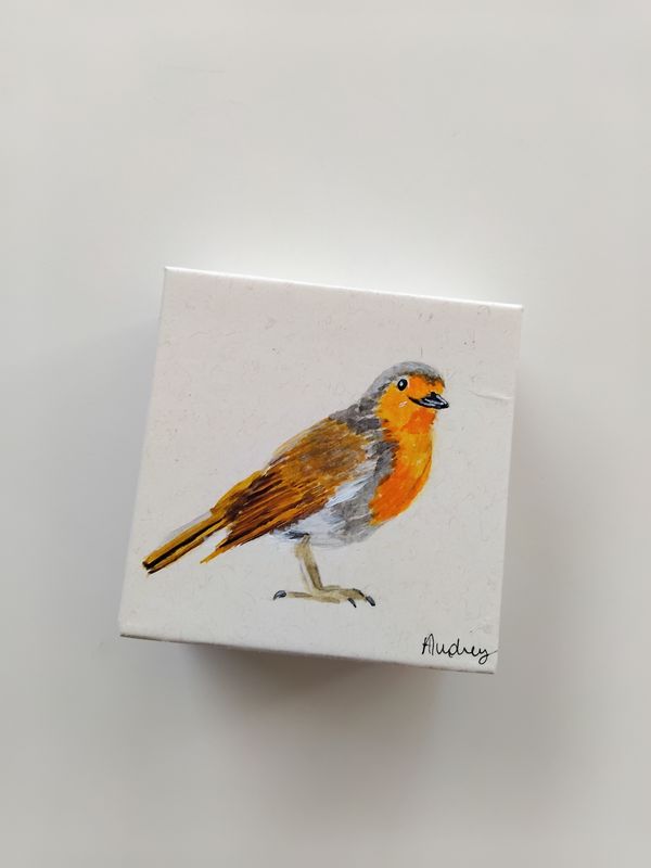 Memoblok met roodborstje