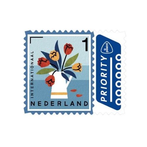 Postzegels 20-50 Gram Internationaal | Zegel waarde €4,00 op zelfklevende sticker