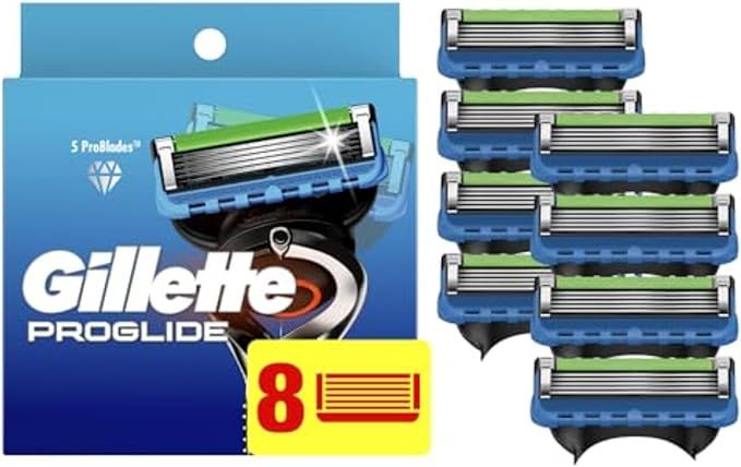 Gillette Fusion5 ProGlide Men’s Razor Blade Refills, 8 Count (Packaging May Vary), Mens Fusion Razors/Blades