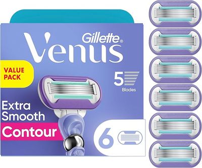 Gillette Venus Extra Smooth Swirl Women&#39;s Razor Blade Refills, 4 Refills