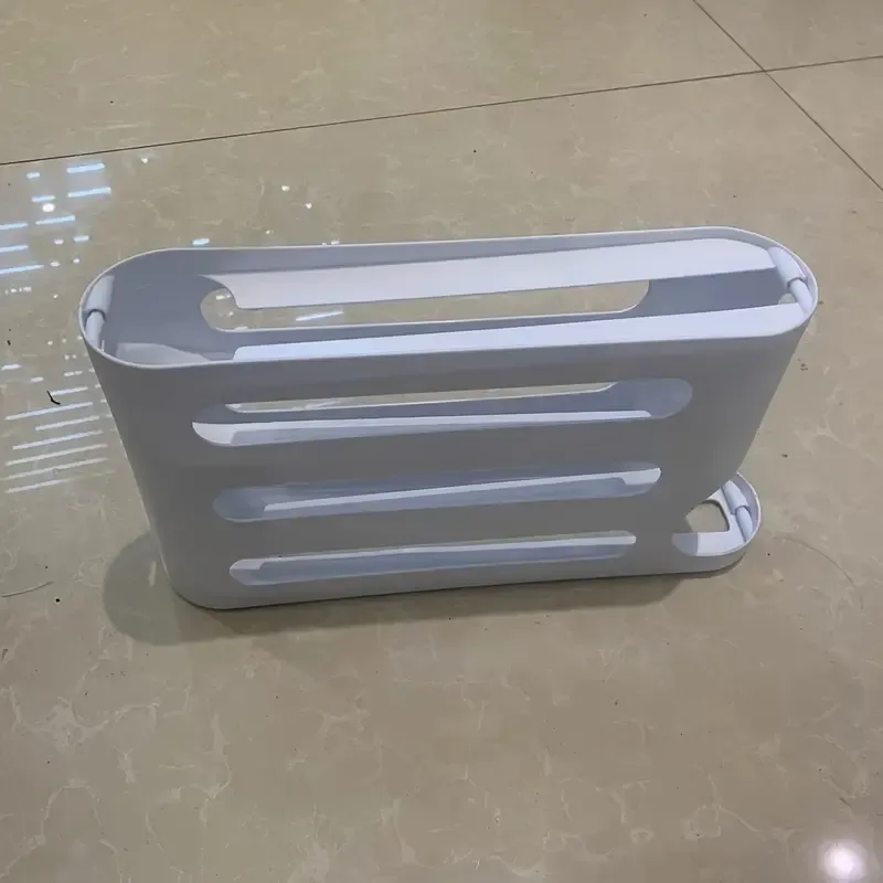 TEPOODE Egg Storage Box, Automatic Rolling Egg Box, Fresh-keeping Box, Food Grade Plastic, Without Battery COLOR WHITE