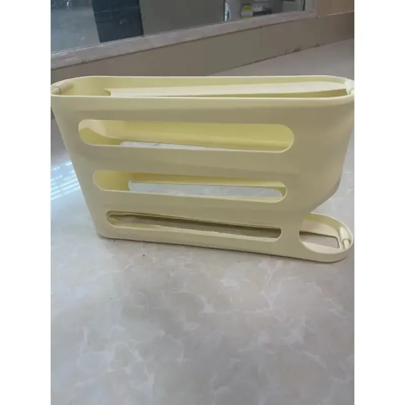 TEPOODE Egg Storage Box, Automatic Rolling Egg Box, Fresh-keeping Box, Food Grade Plastic, Without Battery COLOR CREAM