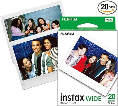 Fujifilm Instax Wide Instant Film, 2-Pack (White)