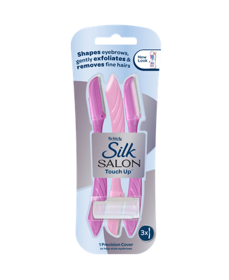 Hydro Silk Touch-Up Multipurpose Exfoliating Facial Razor and Eyebrow Shaper - 3 pack
