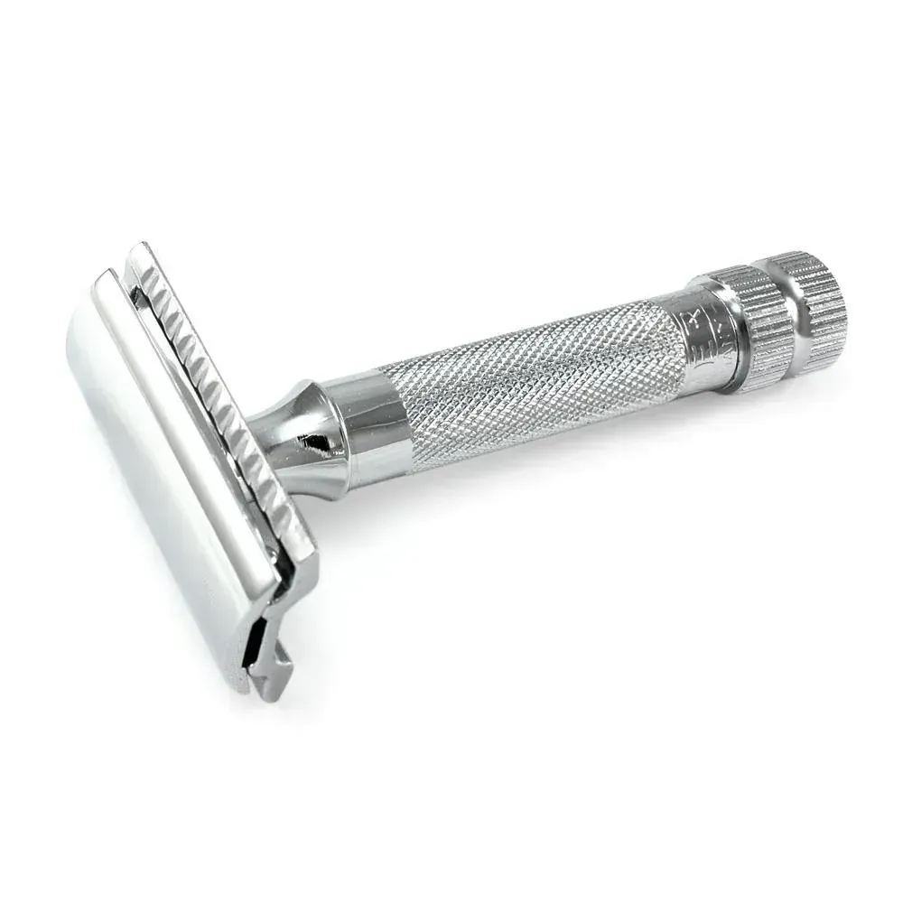 The Goodfellas&#39; Smile, SYNTESI Double Edge Safety Razor, CNC Machined STAINLESS STEEL, Made in Italy