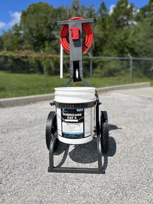 MonsterWash Sealer Pail Sprayer Cart