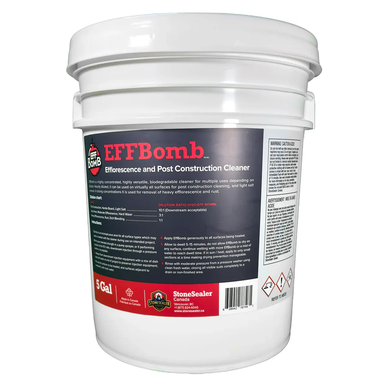 EffBOMB Efflorescence Remover Concentrate | 5 Gal