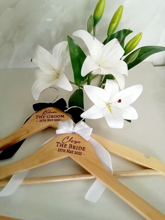 Personalized  The Bride &amp; The Groom Hangers