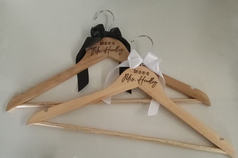 Personalized  Mr. &amp; Mrs. Hangers