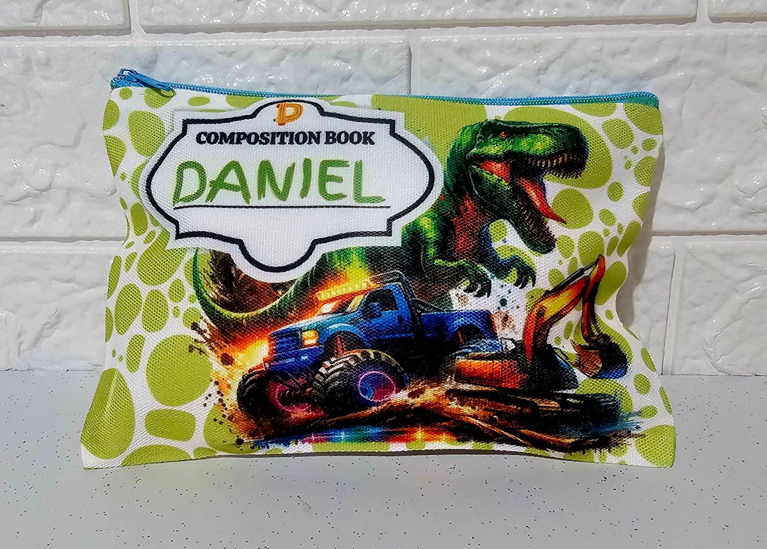 Back to School Pencil Case DINOSAUR (One Side Only)