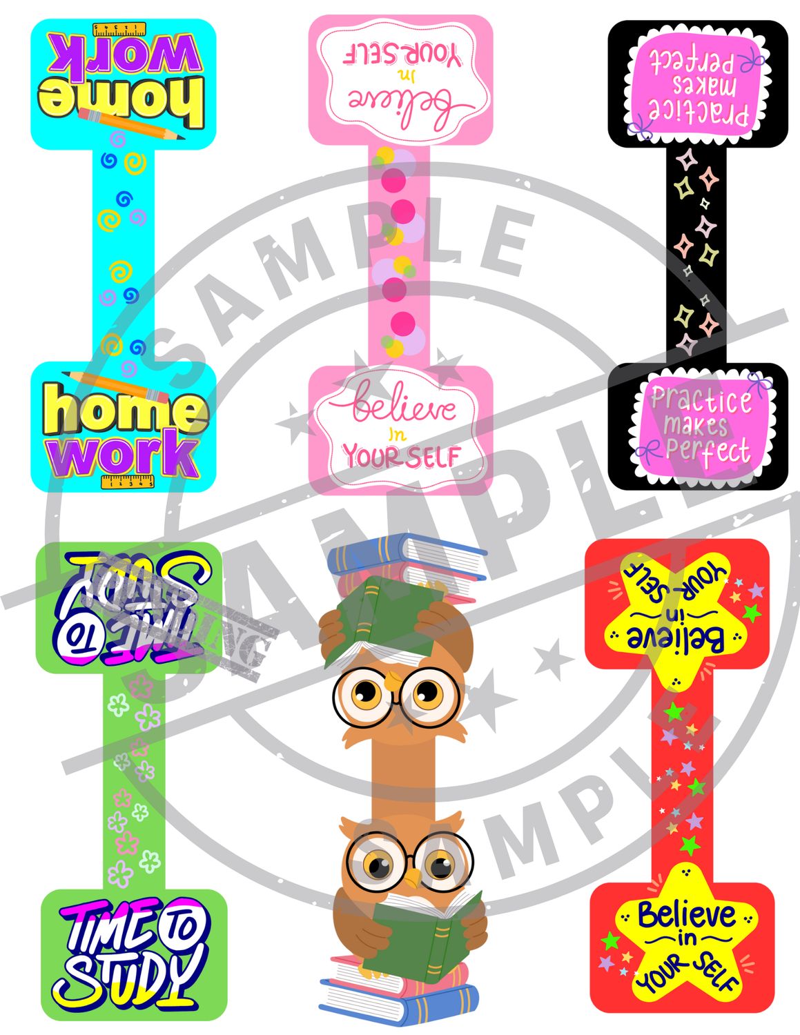 Bookmark Set - Time To Study