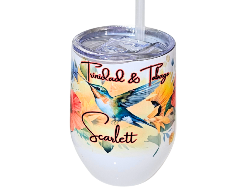 Trini Wine &amp; Lime – T&amp;T Edition (12oz Wine Tumbler) Personalized