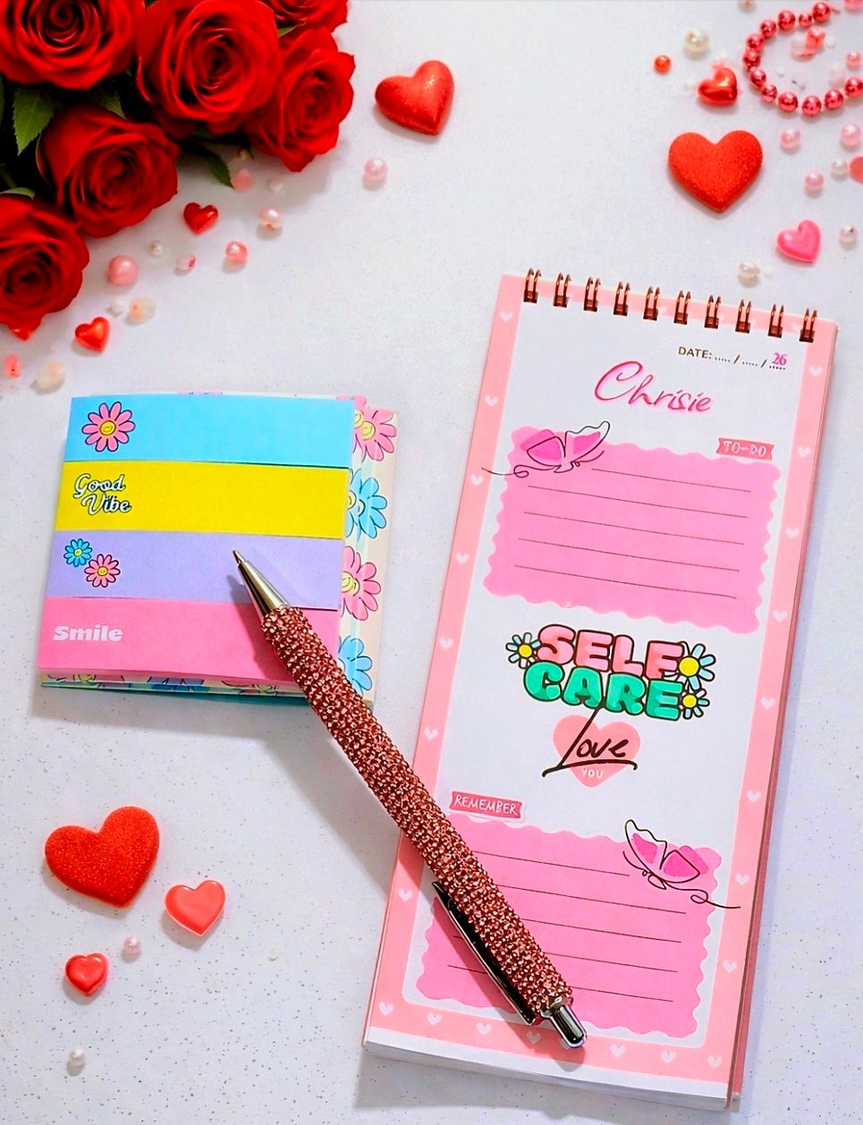 Self-Care LOVE YOU Note-Pad / Personalized Stationery Set