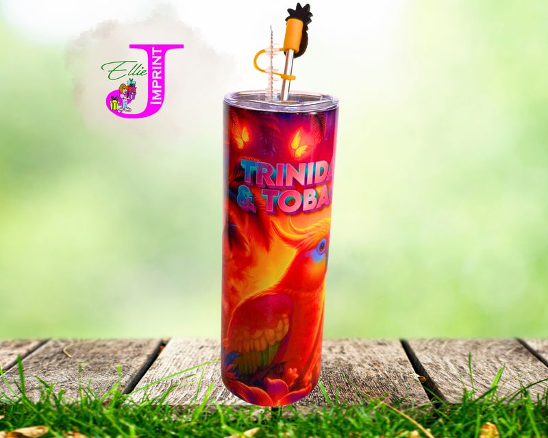 Cockatoo -Trinidad &amp; Tobago 20oz Stainless Steel Tumbler