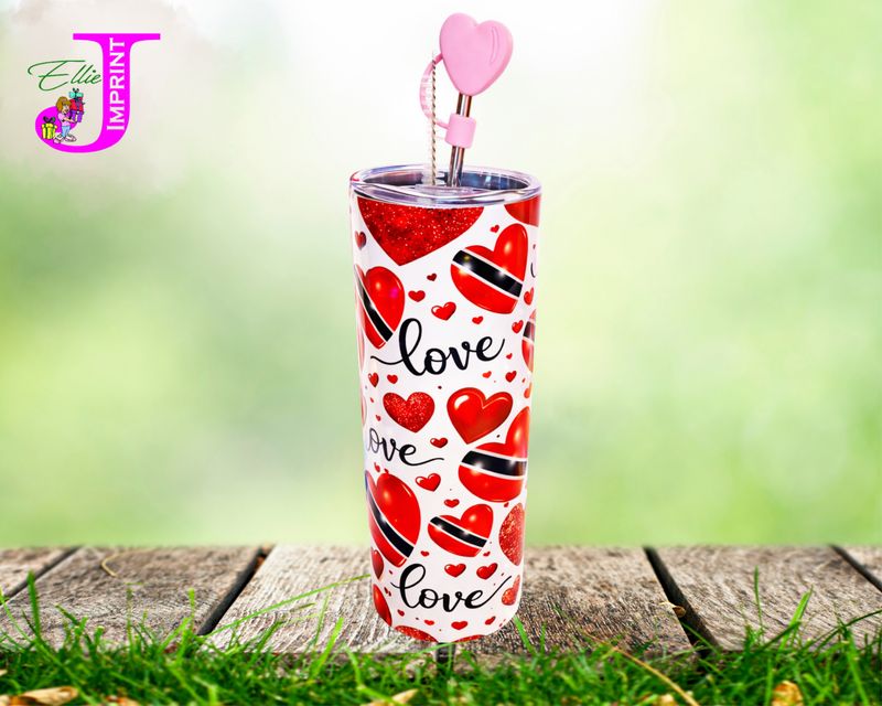 Trini Hearts - Trinidad &amp; Tobago 20oz Stainless Steel Tumbler