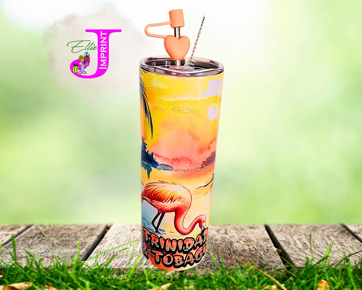 Scarlet Ibis. Trinidad &amp; Tobago 20oz Stainless Steel Tumbler