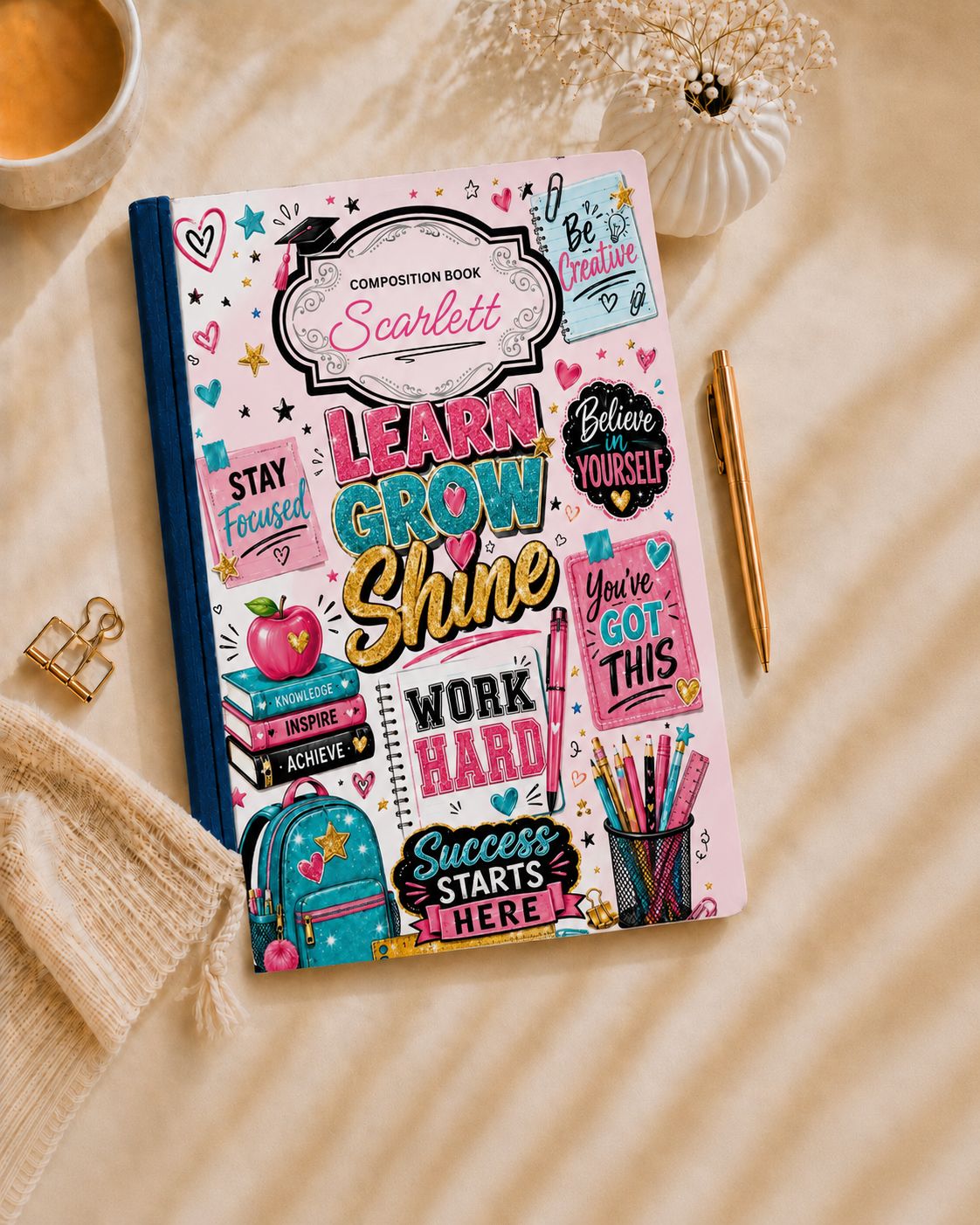 Note BOOK SCARLETT (Front Cover Only)
