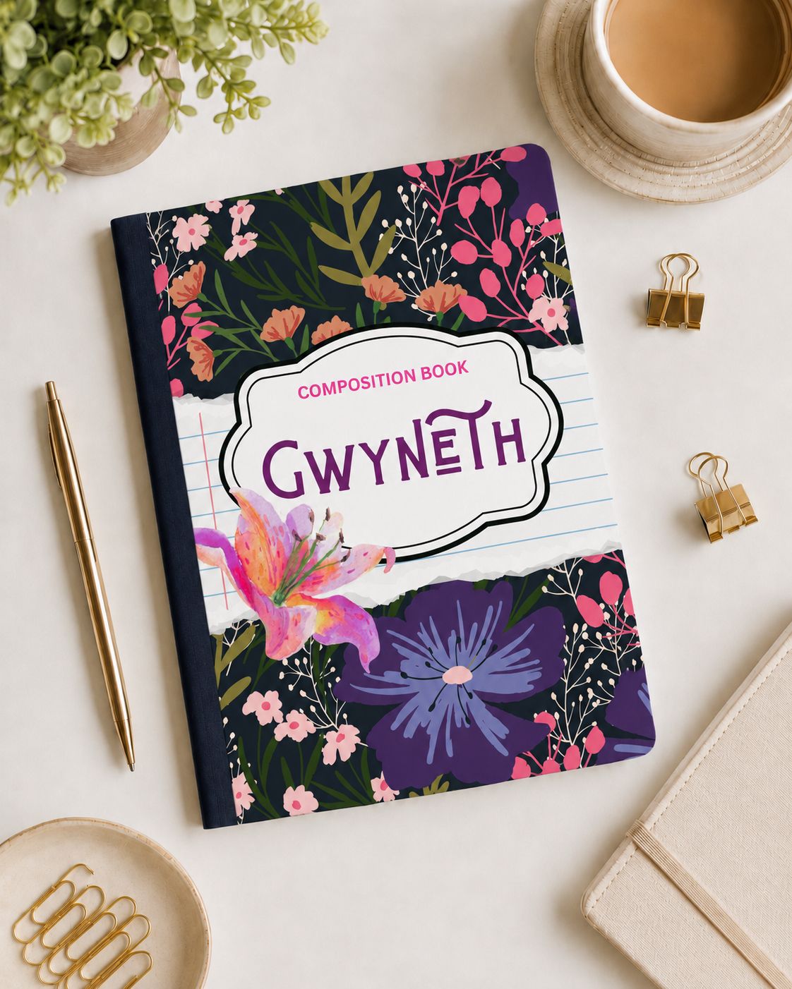 Note BOOK GWYNETH (Front Cover Only)