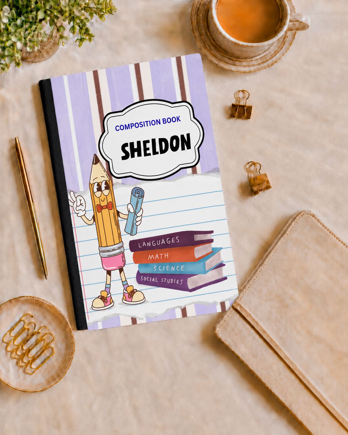 Note BOOK SHELDON (Front Cover Only)