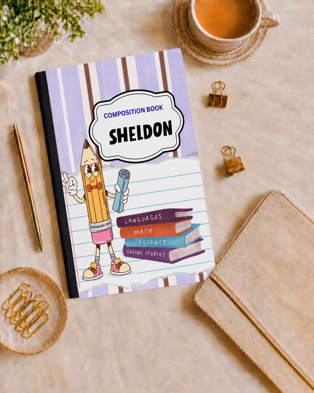 Note BOOK SHELDON (Front Cover Only)