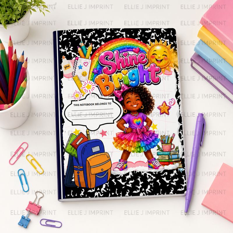 SHNE BRIGHT Printable Notebook Cover – Digital Download